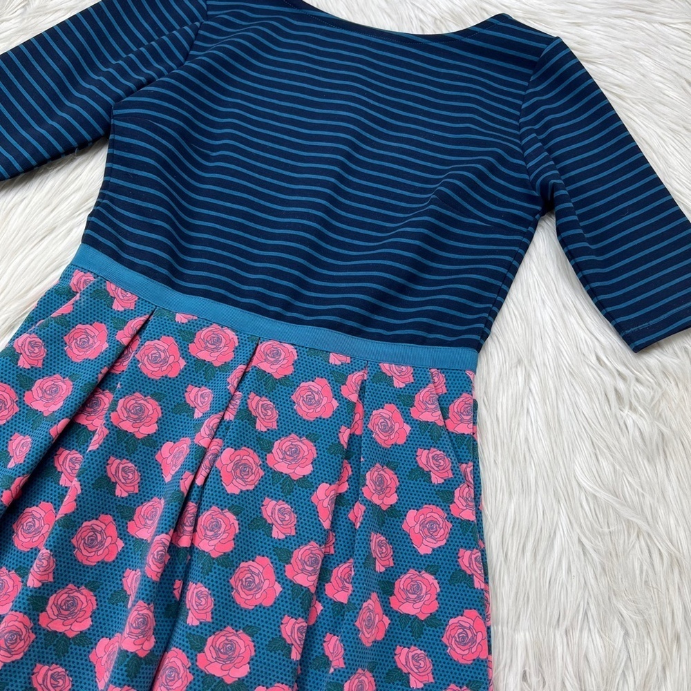Matilda Jane Peyton Floral Stripe Fit Flare Dress - Picture 2 of 6